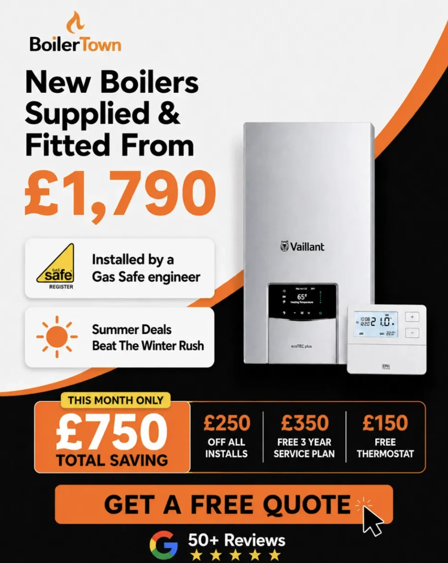 Meta ad creative for a boiler installation client