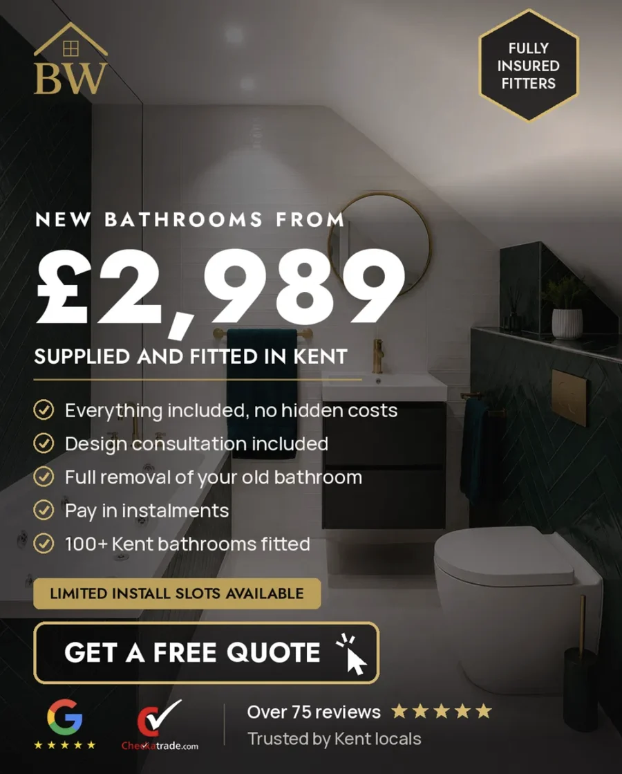 Meta ad creative for a bathroom fitting client
