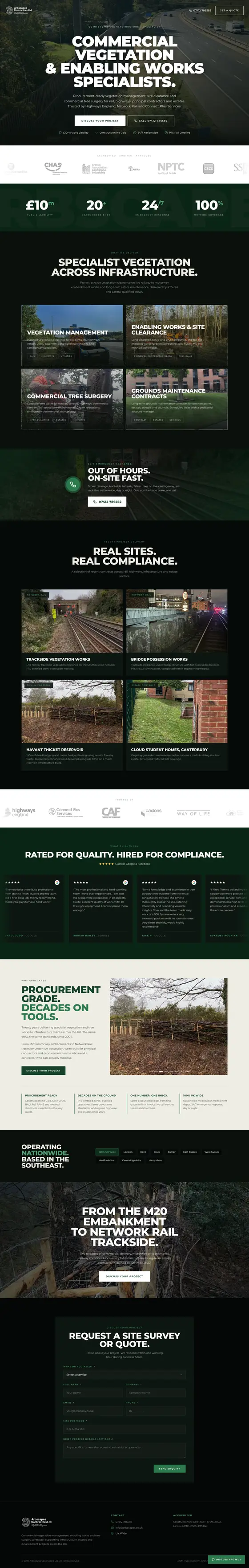 Commercial grounds maintenance website