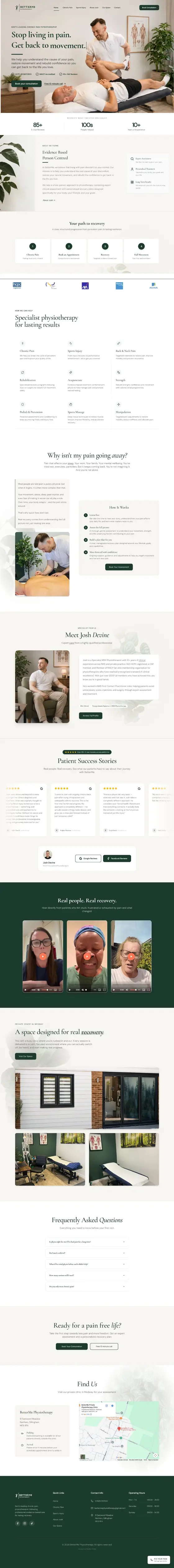 BetterMe Physiotherapy website