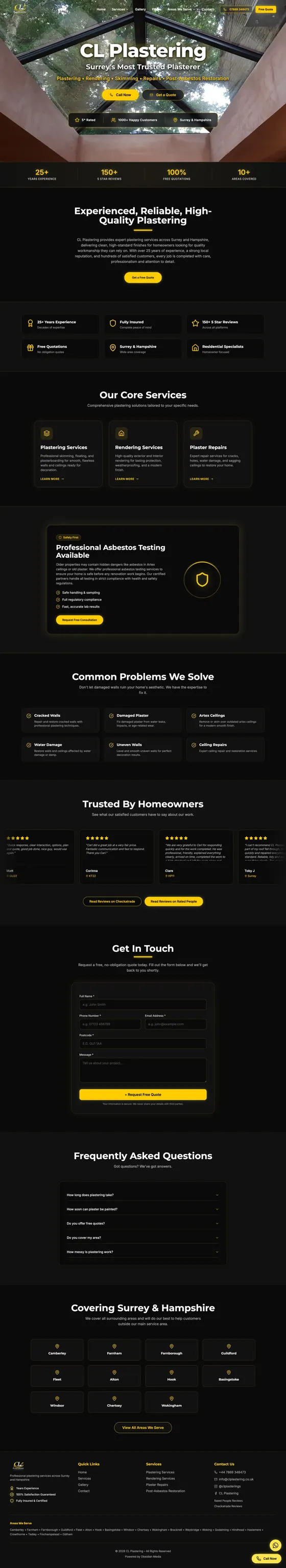 CL Plastering website