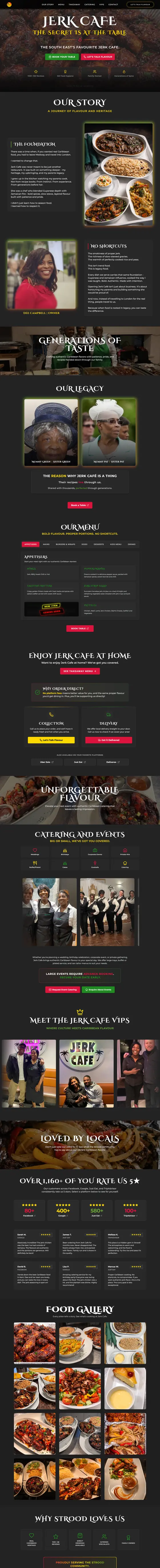 Jerk Cafe Kent website