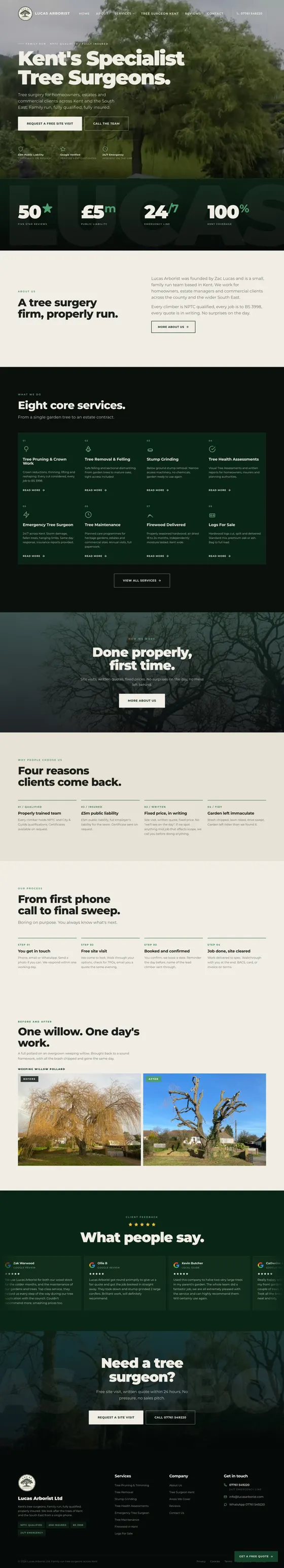 Lucas Arborist website