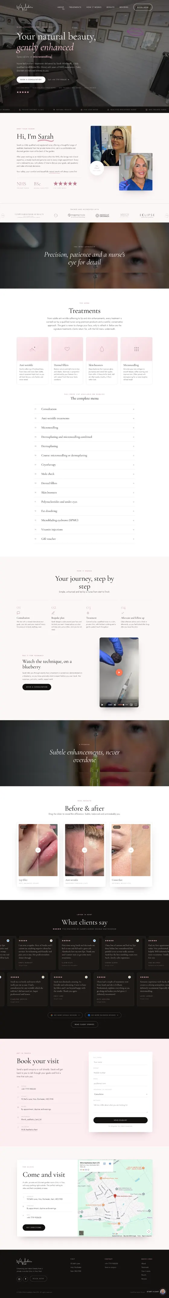 Wink Aesthetics website