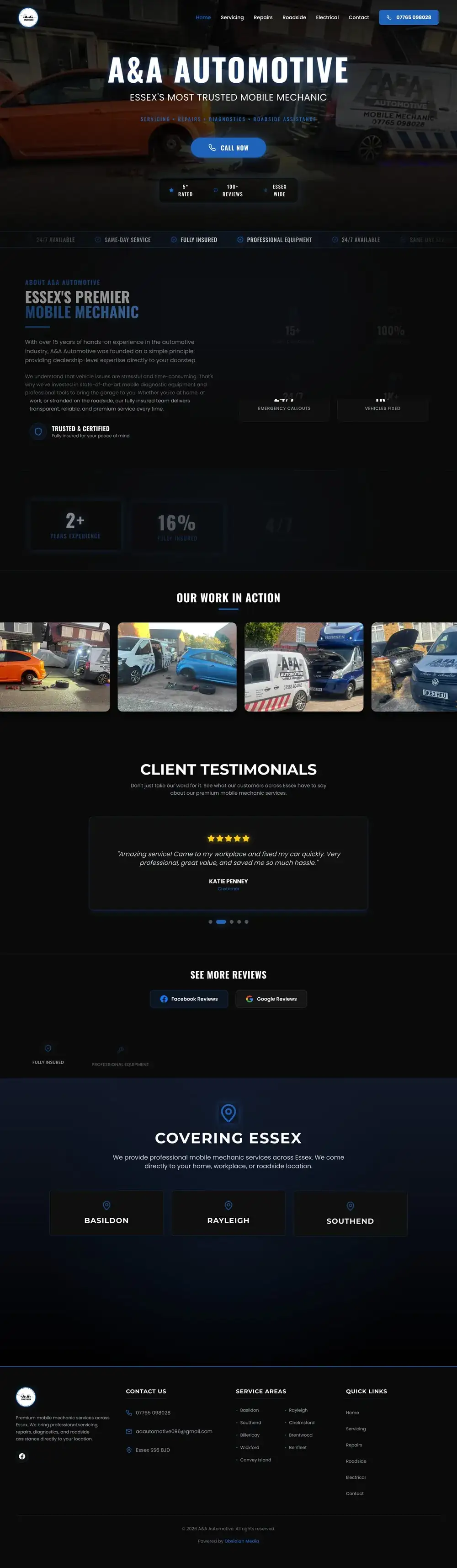 Mobile mechanic website