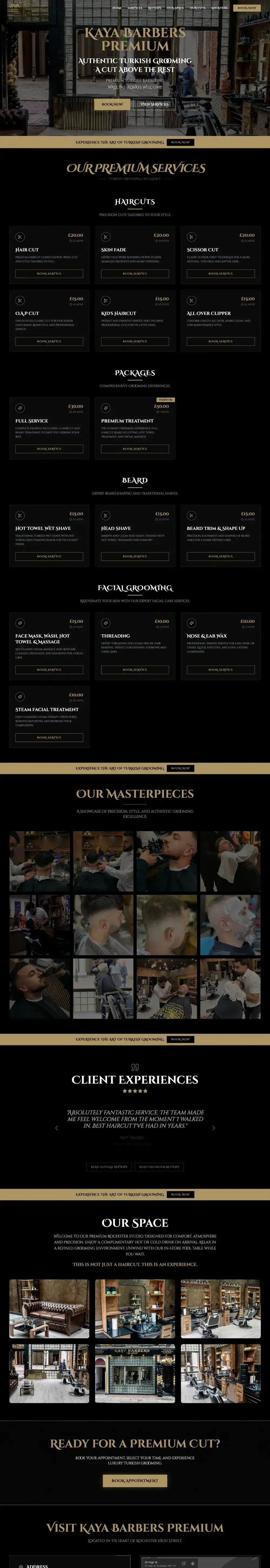 Turkish barbershop website