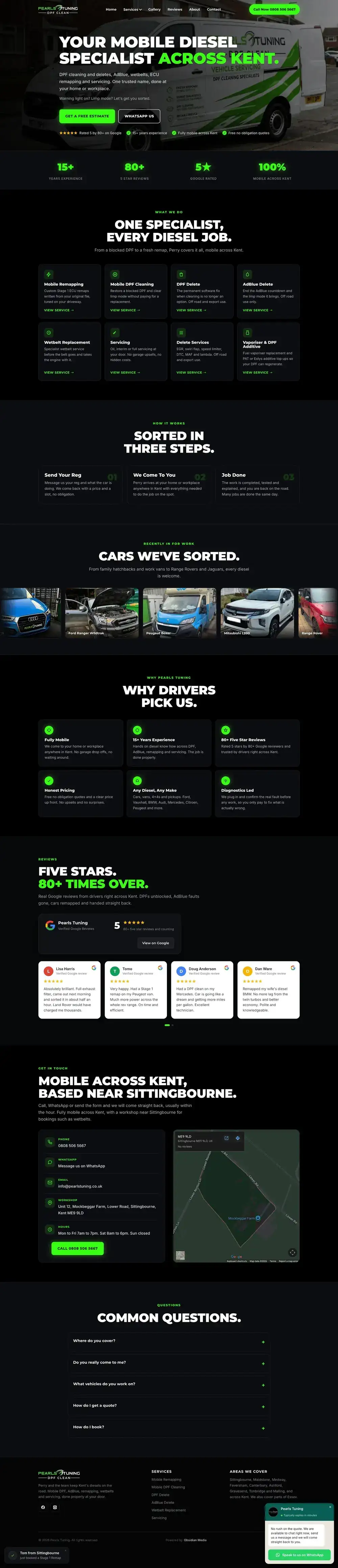 DPF cleaning specialist website