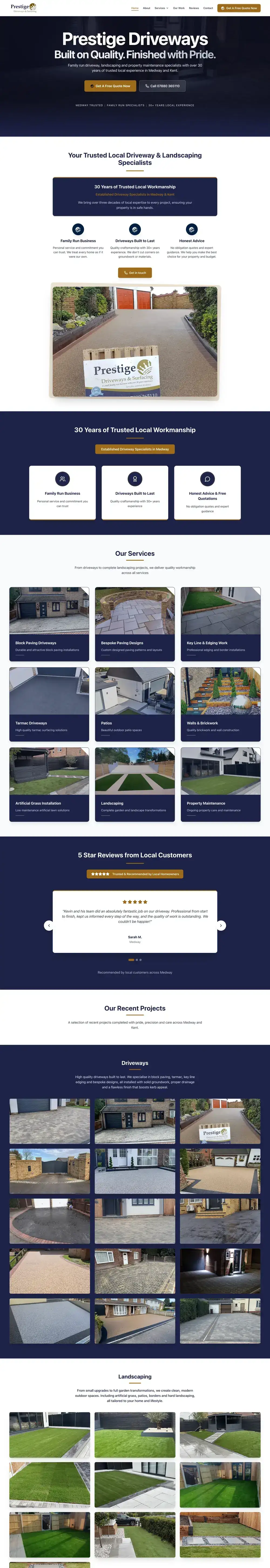 Driveway company website
